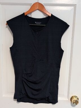 Navy Athleta Zip Athletic Top Medium